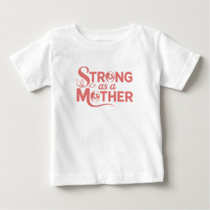 Camiseta Para Bebê Body Infantil 'Forte como uma Mãe' para Pequenos