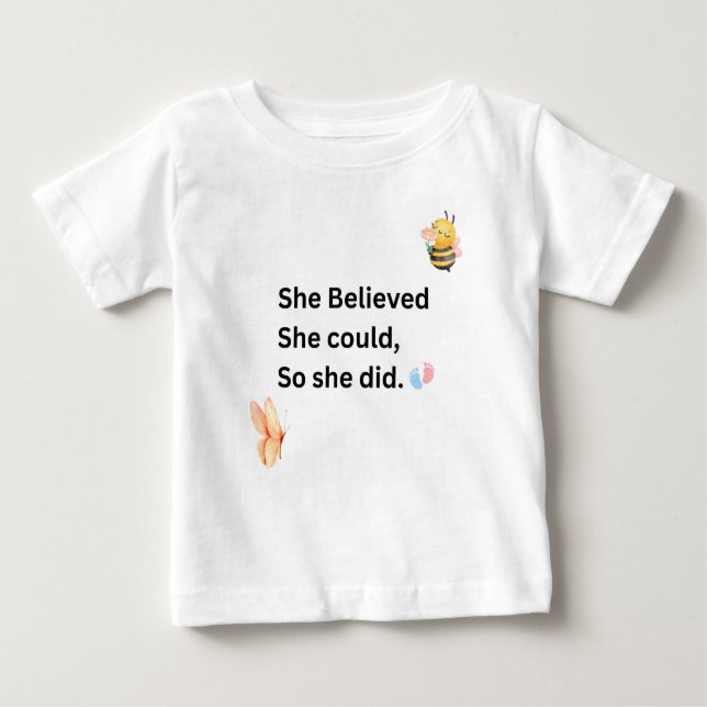 Camiseta Para Bebê Body Infantil Inspirador - Citação Motivacional (Frente)