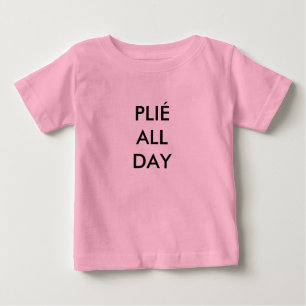 Camiseta Para Bebê Body Plié All Day Rosa Bebé