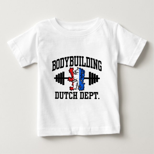 Camiseta Para Bebê Bodybuilding Holandês (Frente)