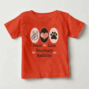 Camiseta Para Bebê Bodysuit do bebê da medicina veterinária do amor
