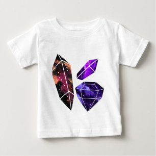 Camiseta Para Bebê Bodysuit do bebê dos cristais do espaço