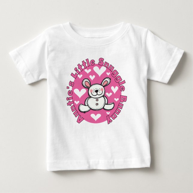 Camiseta Para Bebê Bodysuit do Pequeno Snuggle Coelho Tutu do Auntie (Frente)