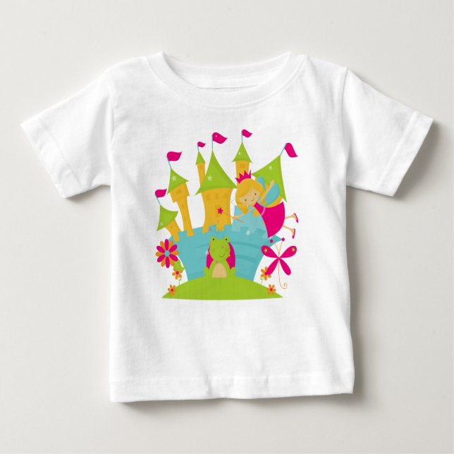 Camiseta Para Bebê Bodysuit Fada Loira Princesa Bebê Tutu (Frente)