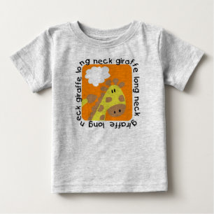 Camiseta Para Bebê Bodysuit longo do futebol do bebê do girafa do