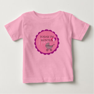Camiseta Para Bebê Bodysuit mensal do tutu da festa de aniversário d