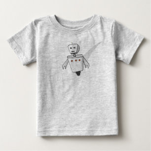 Camiseta Para Bebê Bodysuit orgânico do robô do fugitivo (esboço)
