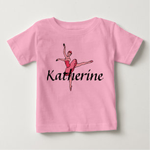 Camiseta Para Bebê Bodysuit personalizado do bebê da bailarina