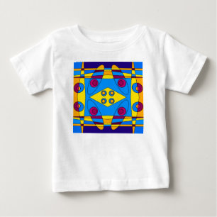 Camiseta Para Bebê Bohemian Chintz 51 Amarelo Cyan Magenta Orange