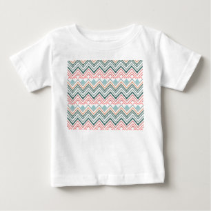 Camiseta Para Bebê Boho Chevron 