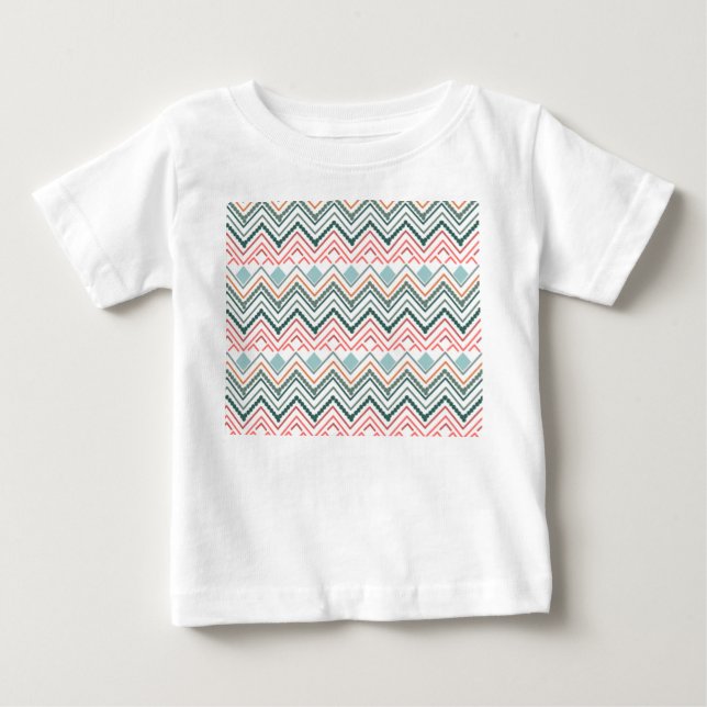 Camiseta Para Bebê Boho Chevron (Frente)