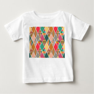 Camiseta Para Bebê Boho Crazy Quilt