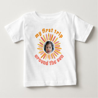 Camiseta Para Bebê Boho Primeiro Trip em torno do primeiro aniversari
