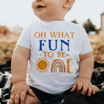 Camiseta Para Bebê Boho Único de Uma Watercolor<br><div class="desc">Belo Sol de Watercolor e arco-íris - Uma camiseta para bebês</div>
