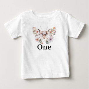 Camiseta Para Bebê Boho Wildflower Floral Baby Birthday
