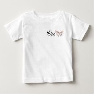 Camiseta Para Bebê Boho Wildflower Floral Baby Birthday
