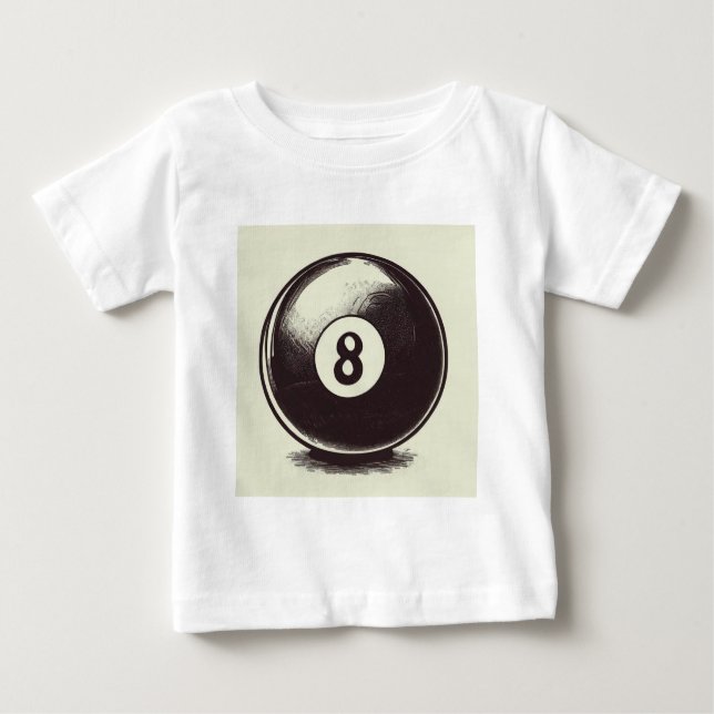 Camiseta Para Bebê Bola Cue-t-Oito (Frente)
