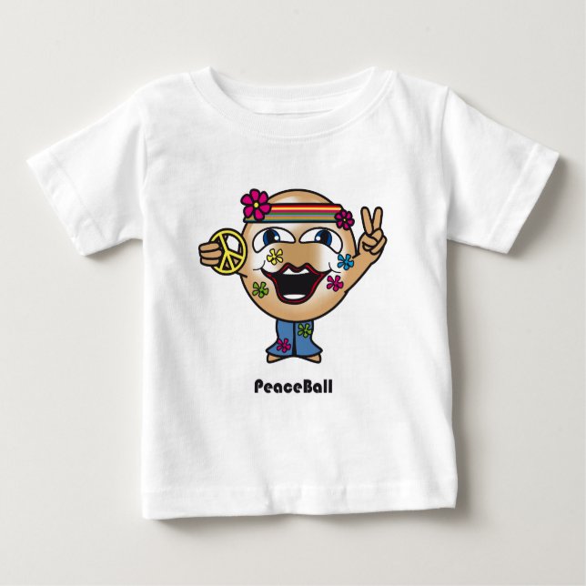 Camiseta Para Bebê Bola da paz (Frente)