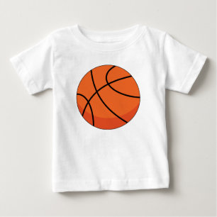 Camiseta Para Bebê Bola de Basquete de Desenho Animado