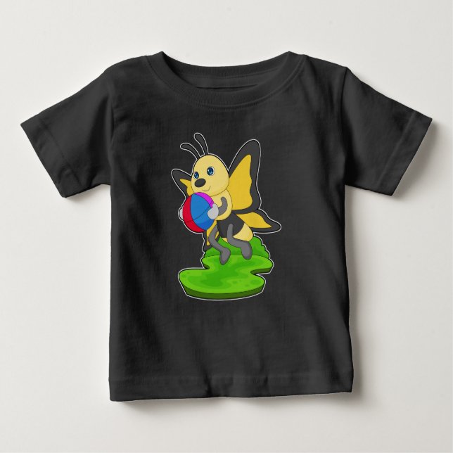 Camiseta Para Bebê Bola de Borboleta (Frente)