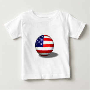 Camiseta Para Bebê bola de futebol EUA