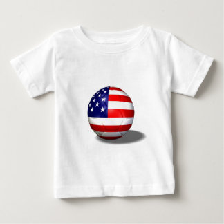 Camiseta Para Bebê bola de futebol EUA