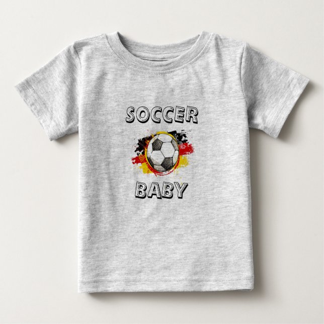 Camiseta Para Bebê Bola de futebol, FUTEBOL, BEBÊ (Frente)