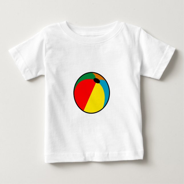 Camiseta Para Bebê Bola de praia (Frente)