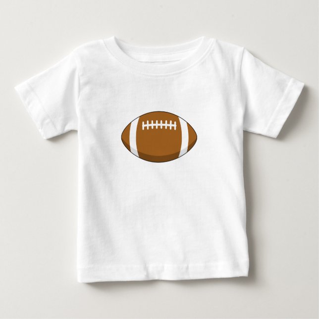 Camiseta Para Bebê Bola de Rugby de Futebol Americano (Frente)