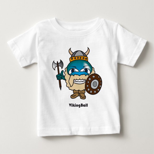 Camiseta Para Bebê Bola de Viking (Frente)