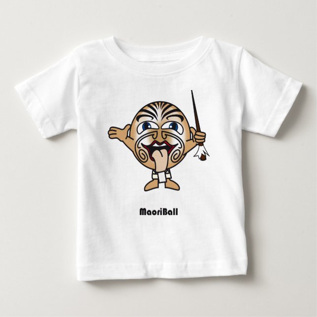Camiseta Para Bebê Bola maori (Frente)