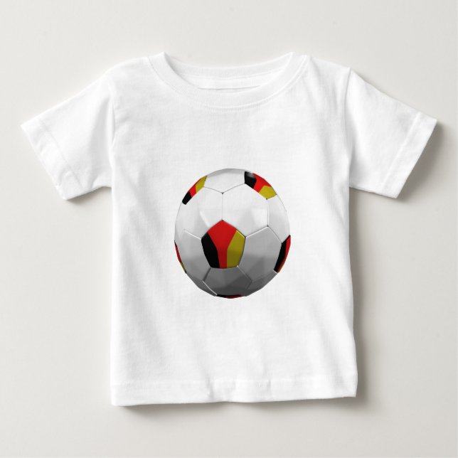 Camiseta Para Bebê bola para Alemanha (Frente)