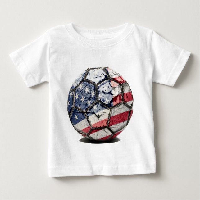 Camiseta Para Bebê Bola velha dos EUA (Frente)