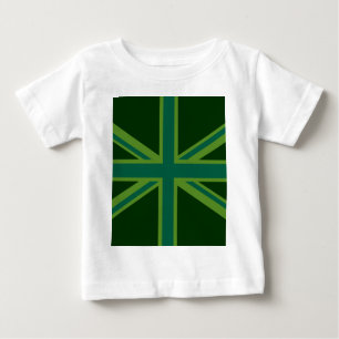 Camiseta Para Bebê Bold Forest Green Union Jack