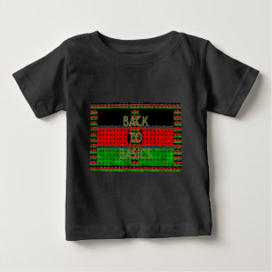 Camiseta Para Bebê Bold Kenyan Motif: Uma Estética de Volta ao Fundam