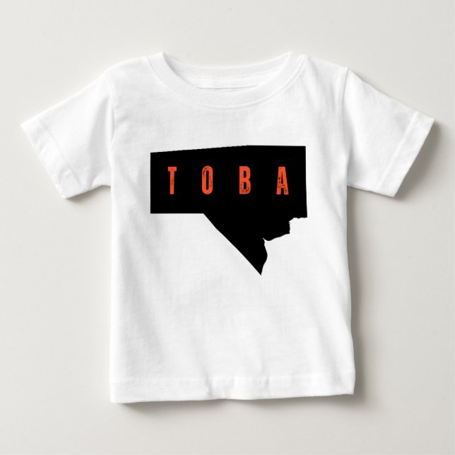 Camiseta Para Bebê Bold Manitoba Typography Map Shirt (Frente)