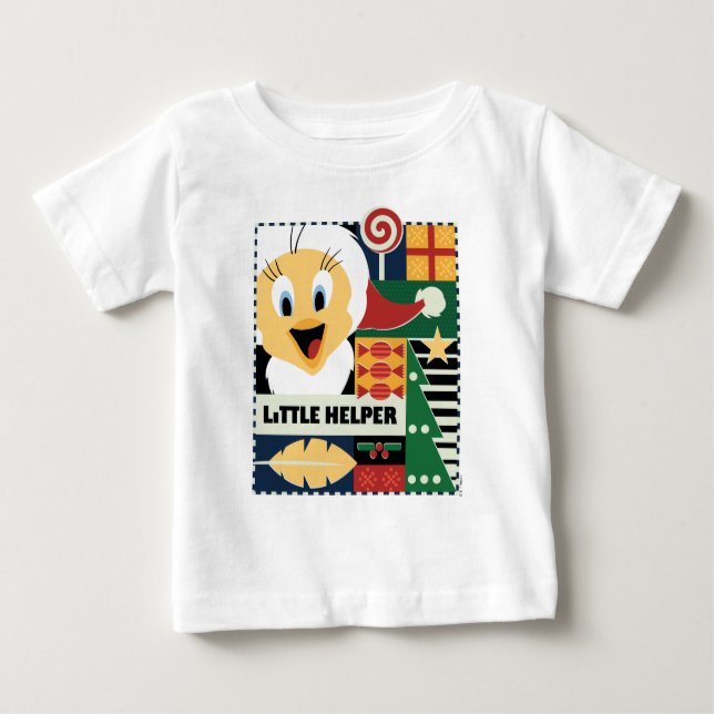 Camiseta Para Bebê BOLETIM™ TWEETY™ - Pequeno Auxiliar (Frente)