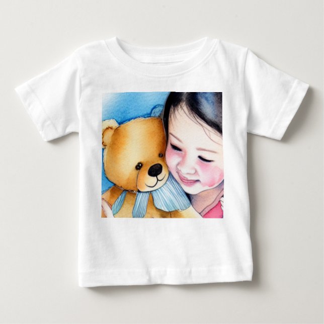 Camiseta Para Bebê Bolhas de Champanhe (Frente)