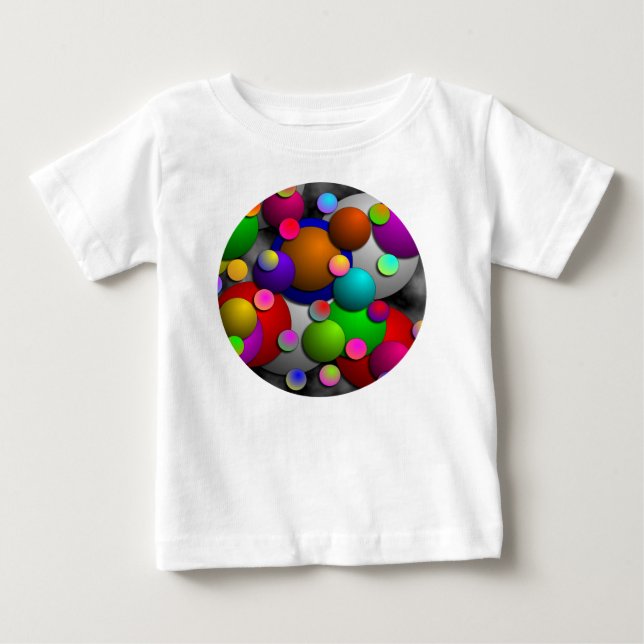 Camiseta Para Bebê Bolhas de Kenneth Yoncich (Frente)