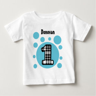 Camiseta Para Bebê Bolhas de primeiro aniversario V10Q de um ano