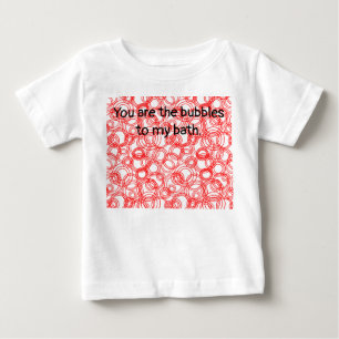 Camiseta Para Bebê Bolhas Vermelhas