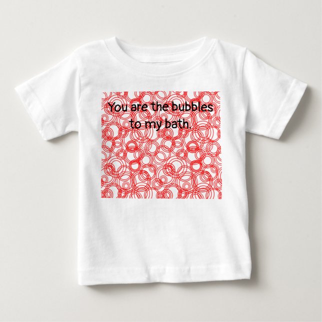 Camiseta Para Bebê Bolhas Vermelhas (Frente)