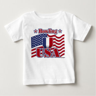 CAMISETA PARA BEBÊ BOLICHE EUA