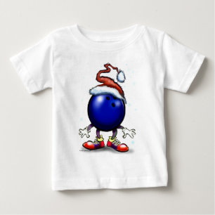 Camiseta Para Bebê Boliche Natal