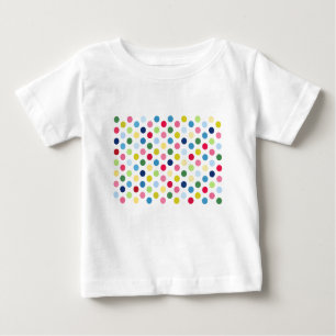 Camiseta Para Bebê Bolinhas arco-íris
