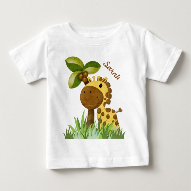 Camiseta Para Bebê Bolinhas Giraffe (Frente)