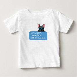 Camiseta Para Bebê Bolinho Francês Azul Engraçado