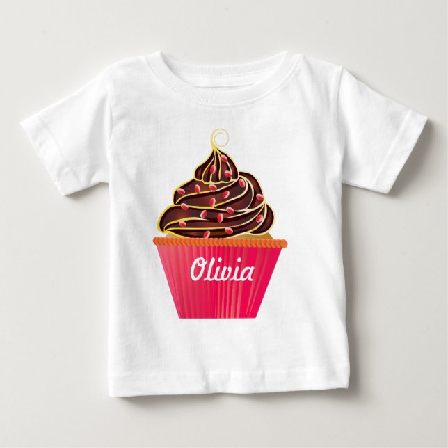 Camiseta Para Bebê Bolinhos (Frente)