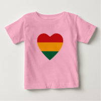 Bolivia Flag Heart-Shirt
