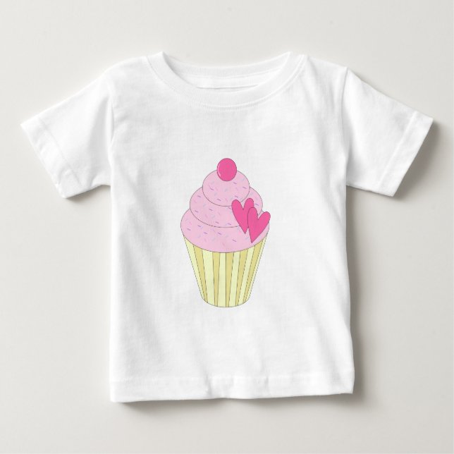 Camiseta Para Bebê Bolo de Decorado illusima (Frente)